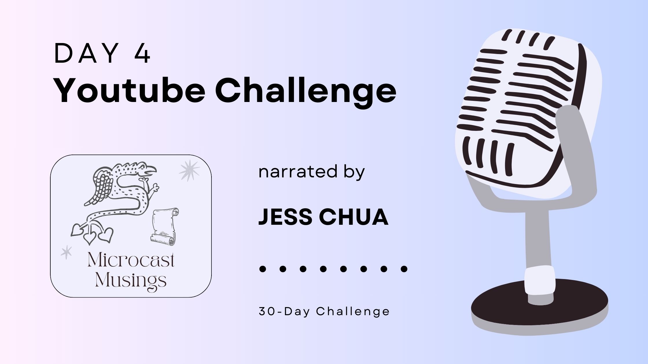 Microcast Day 4 – 30-Day YouTube&nbsp;Challenge