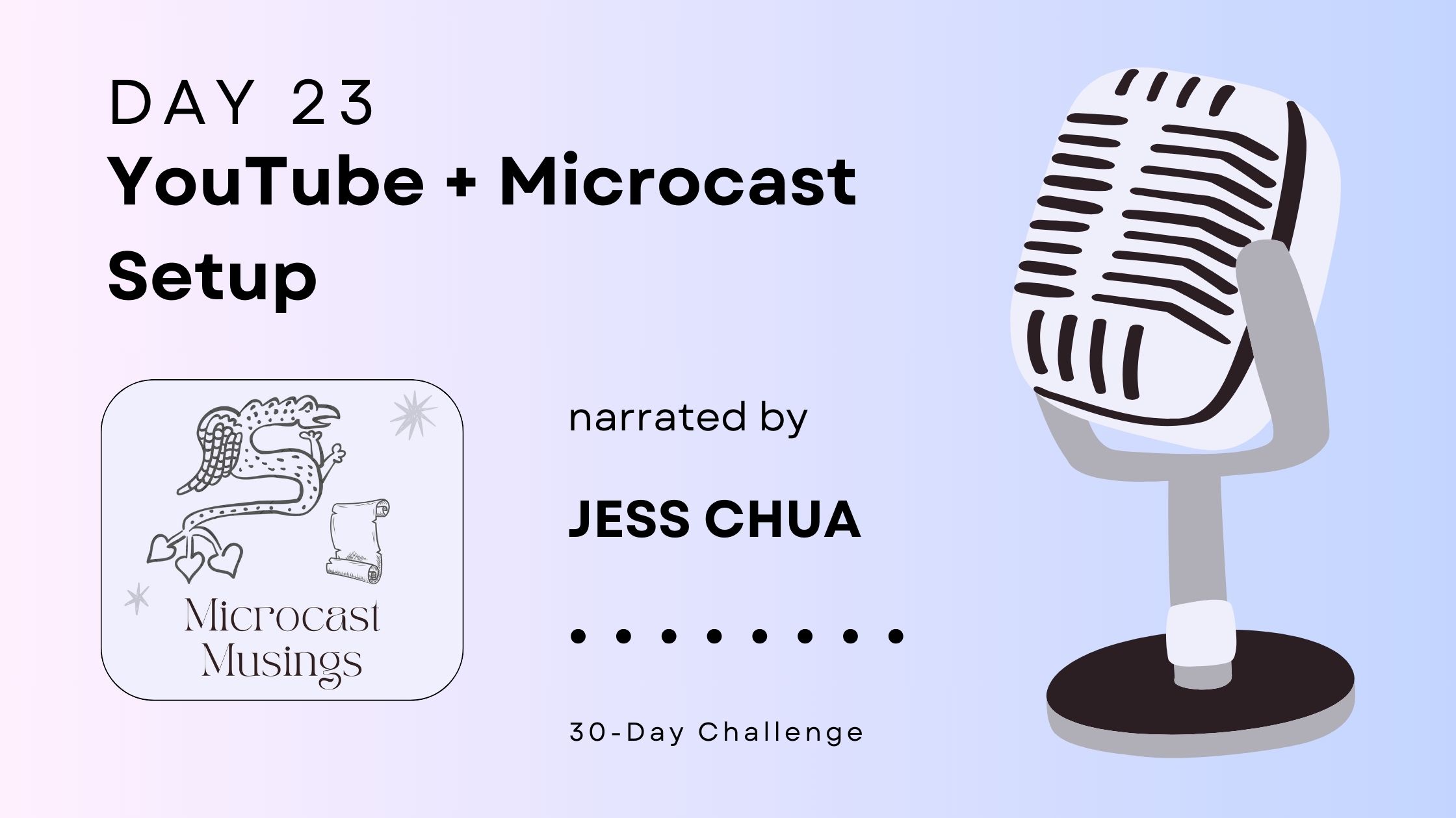 Day 23 — My YouTube + Microcast&nbsp;Setup