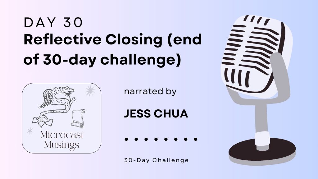 reflecting on 30-day challenge completion